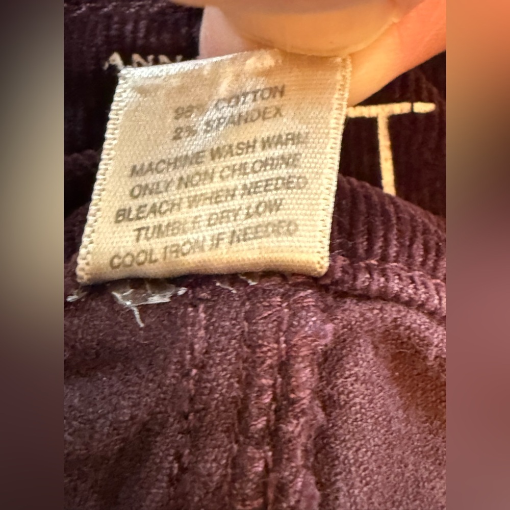 Ann Taylor LOFT Women's Deep Purple Plum Corduroy Modern Skinny Jeans Size 2P - Picture 15 of 16